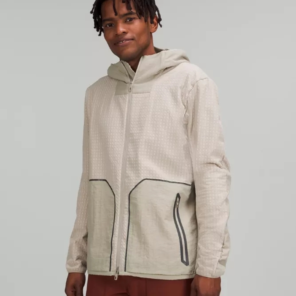 Men's Beige Hooded Jacket